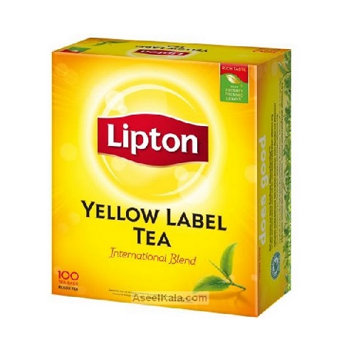 چای کیسه‌ ای زرد نشان لیپتون - بسته 100 عددی 