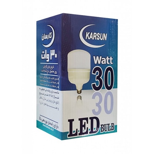 لامپ ال ای دی 30 وات کارسان مدل استوانه ای پایه E27
